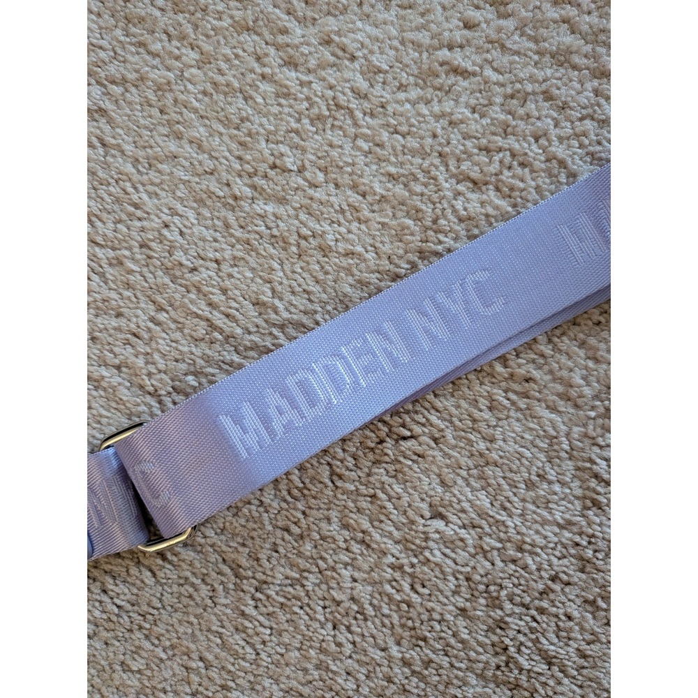 Madden NYC Lavender Purple Logo Webbing Adjustable Crossbody Bag Strap